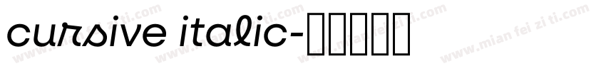 cursive italic字体转换